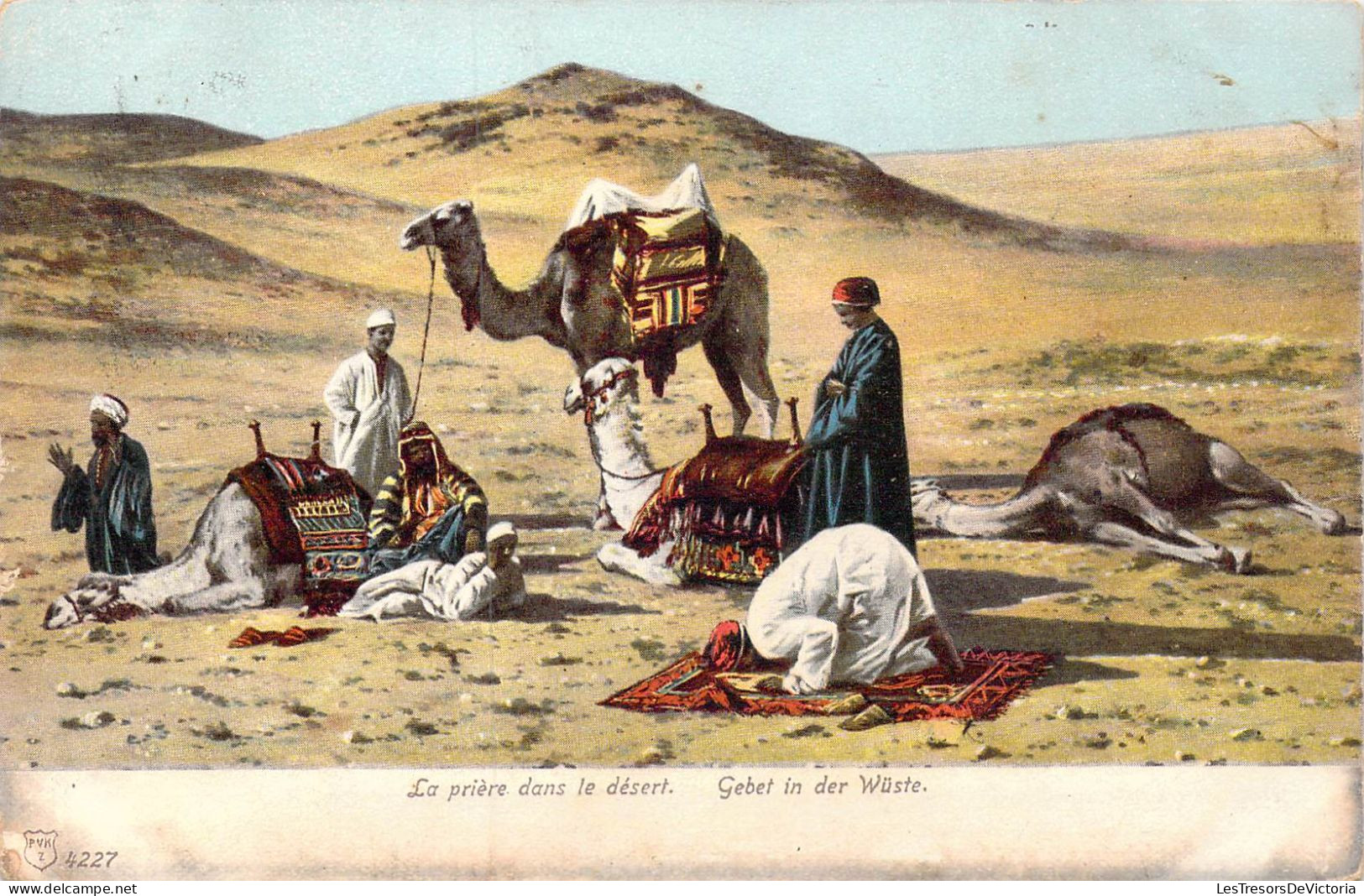 AFRIQUE - La Prière Dans Le Désert - Carte Postale Ancienne - Unclassified