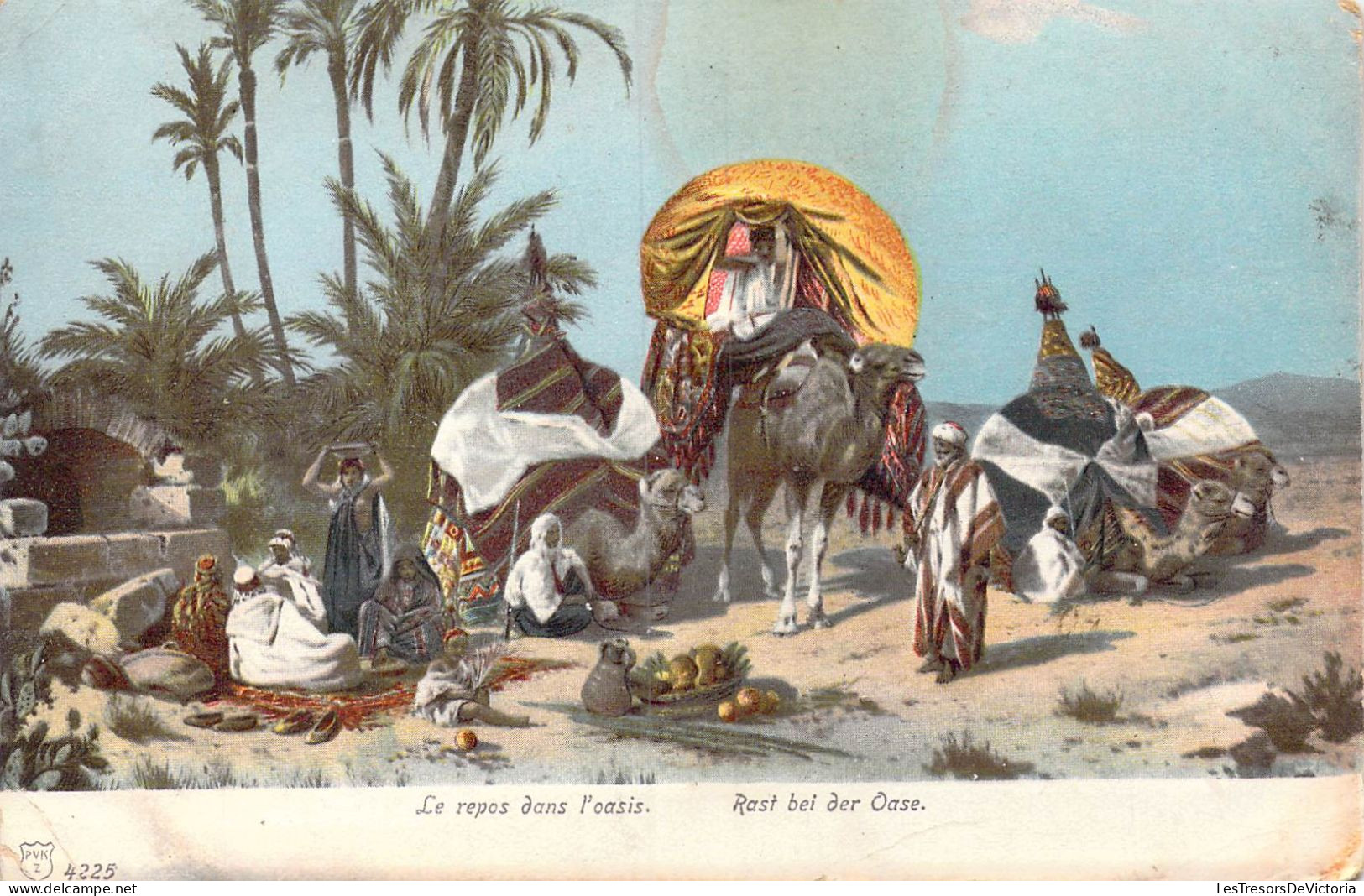 AFRIQUE - Le Repos Dans L'oasis - Chameaux - Carte Postale Ancienne - Non Classés