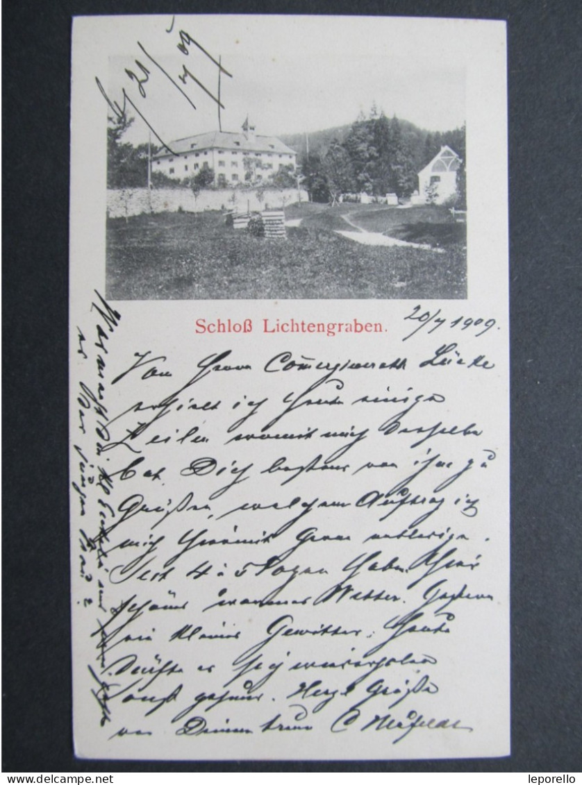 AK Bad St. Leonhard Im Lavanttal Schloss Lichtengraben B. Wolfsberg 1909 // D*55696 - Wolfsberg