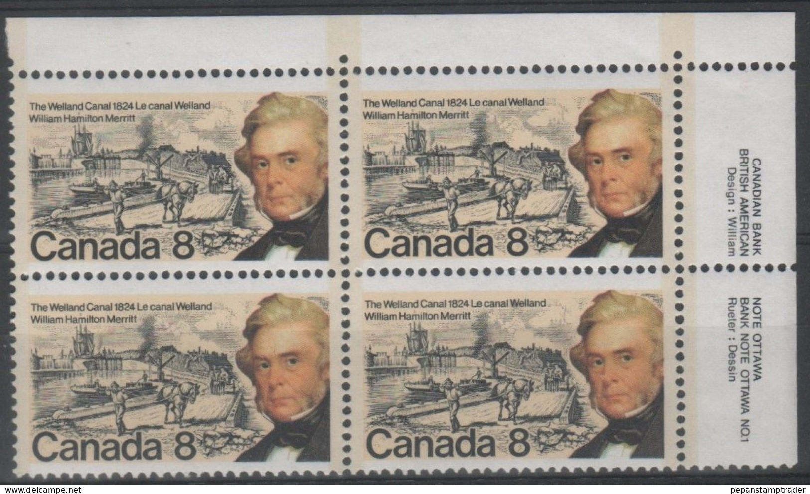 Canada - #655 - MNH PB - Plattennummern & Inschriften