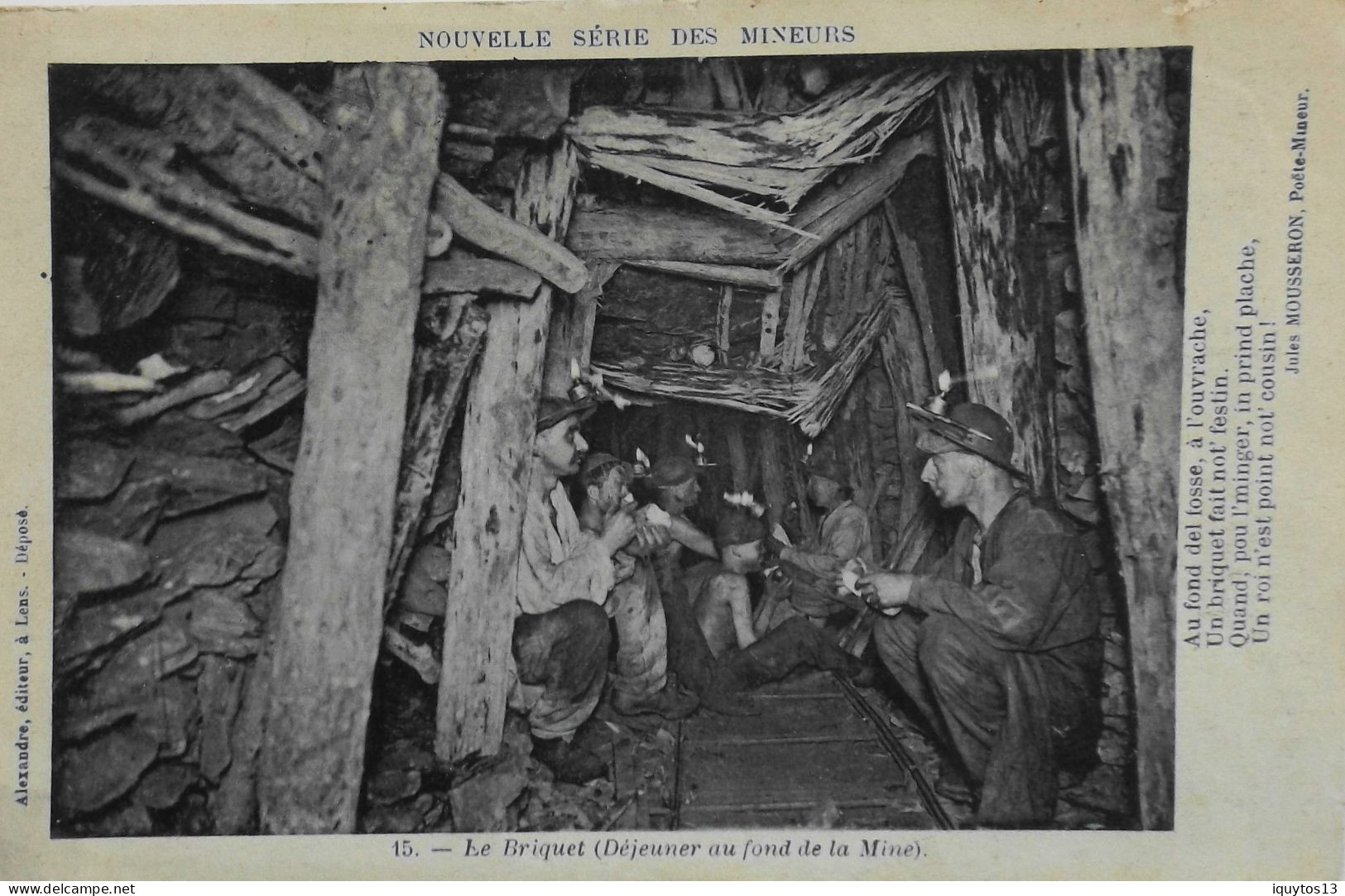 CPA. Métiers > Mines > Nouvelle Série Des Mineurs - Le Briquet (déjeuner Au Fond De La Mine) - TBE - Mines