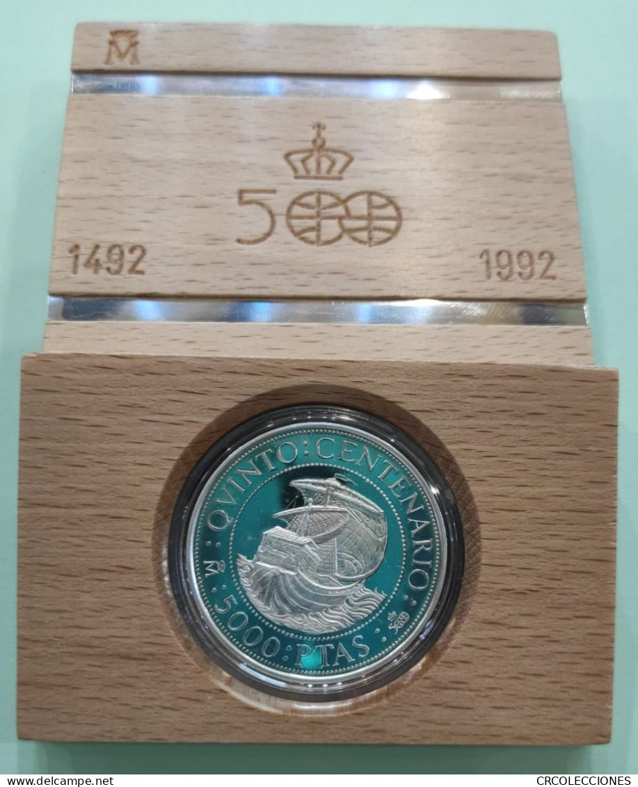 CREXP212 ESTUCHE MONEDA ESPAÑA 5000 PESETAS 1989 CARLOS I PROOF - 5 000 Pesetas