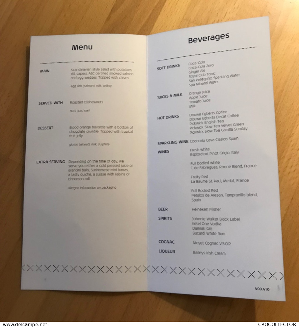 KLM Menu V00.410 - Menu Cards