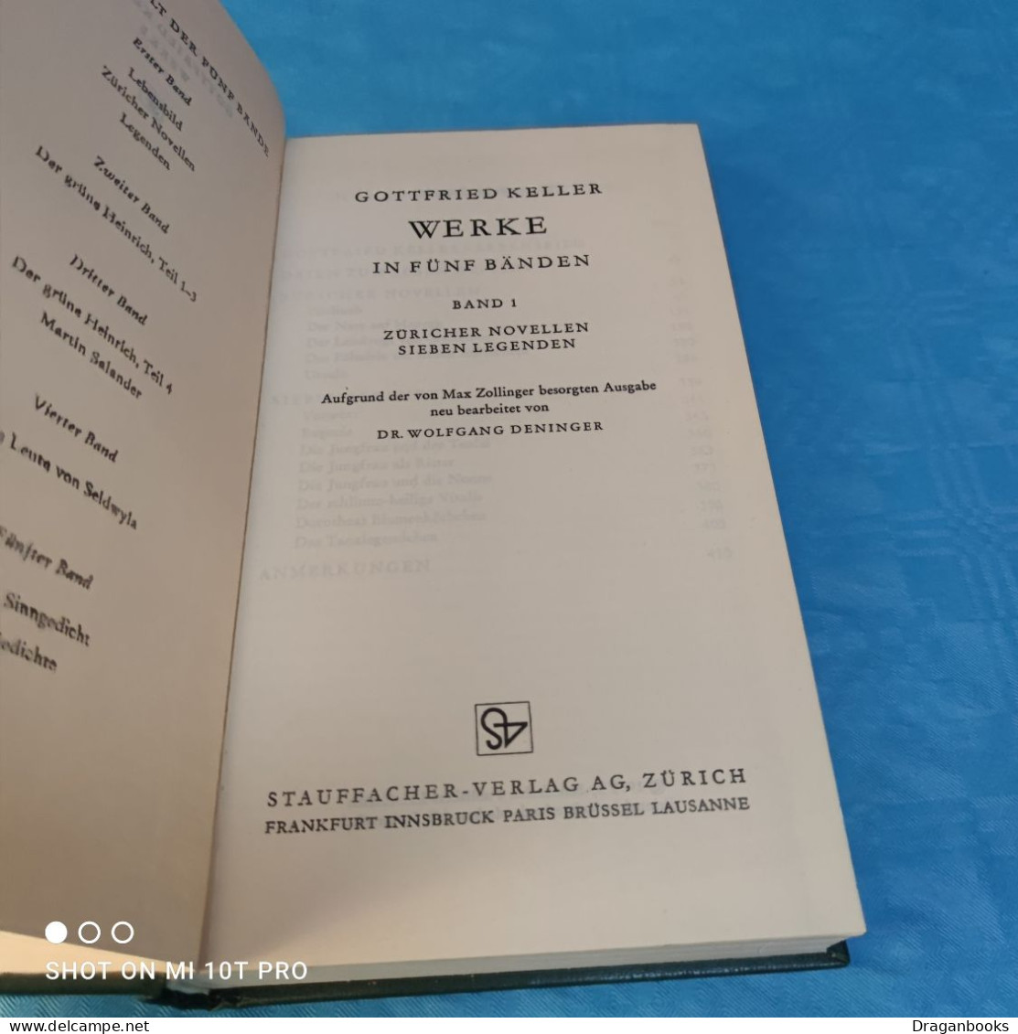 Gottfried Keller - Werke In Fünf Bänden  Band 1 - Autori Tedeschi