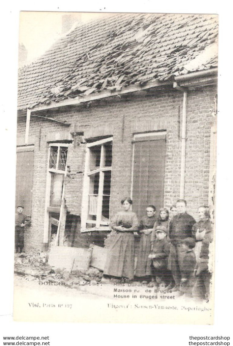 Poperinge Poperinghe Oorlog 1914-1915 Bombardement Huis Duhameeuw Bruggestraat Eerste Wereldoorlog WW1 - Poperinge