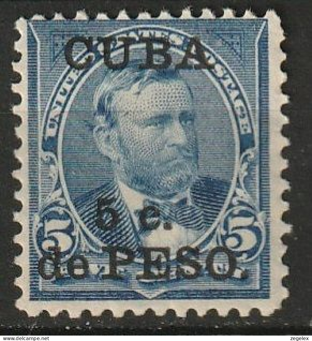 Cuba 1899 5c On 5c Unused Scott 225. See Description - Kuba