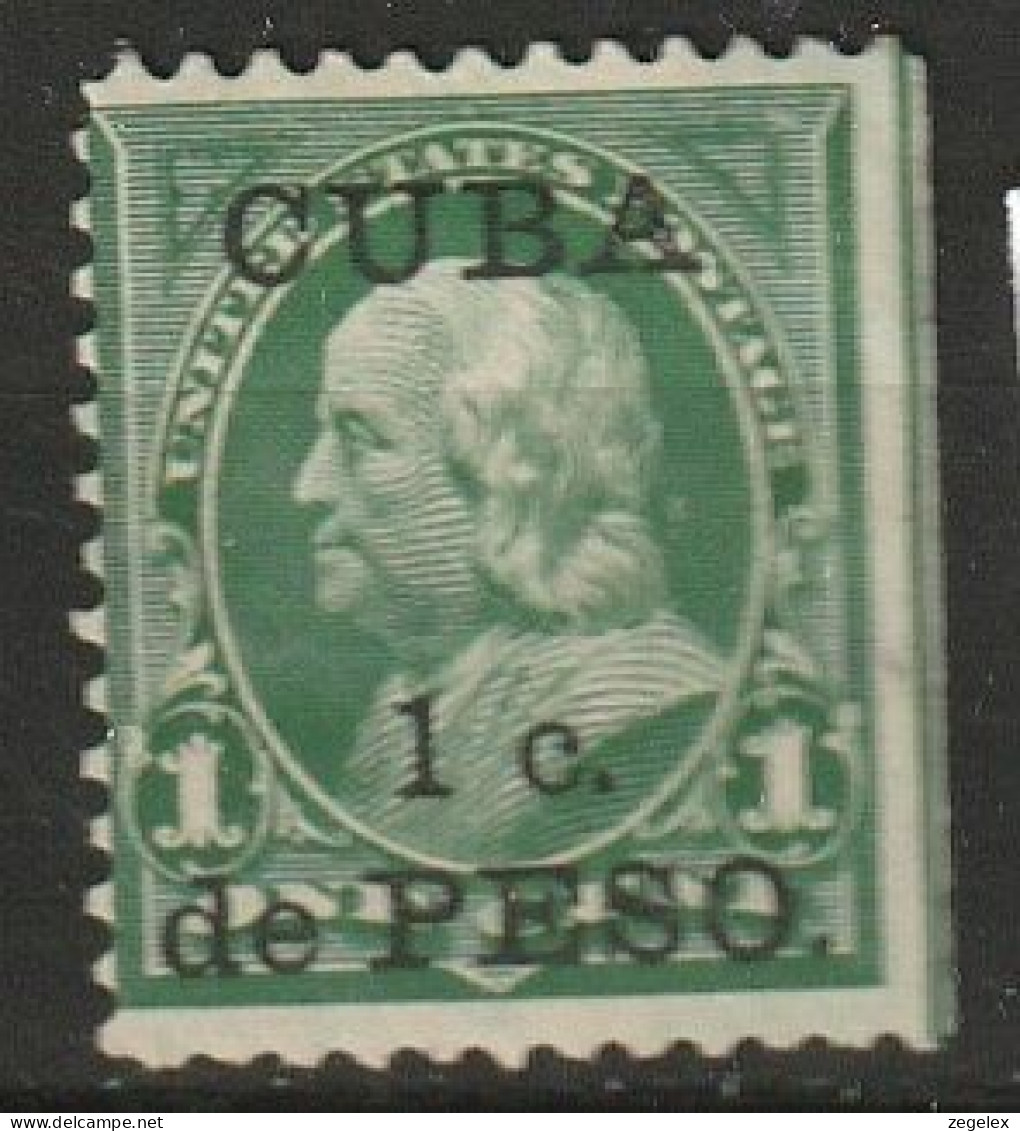 Cuba 1899 1c On 1c MH* Unused Scott 221 - Cuba