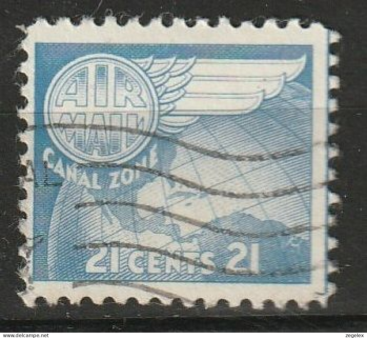 Canal Zone Airmail 1951 21c Used Scott C24 - Kanalzone