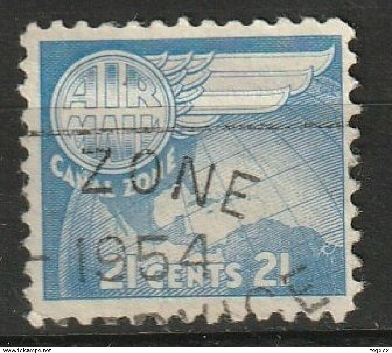 Canal Zone Airmail 1951 21c Used Scott C24 - Zona Del Canale / Canal Zone