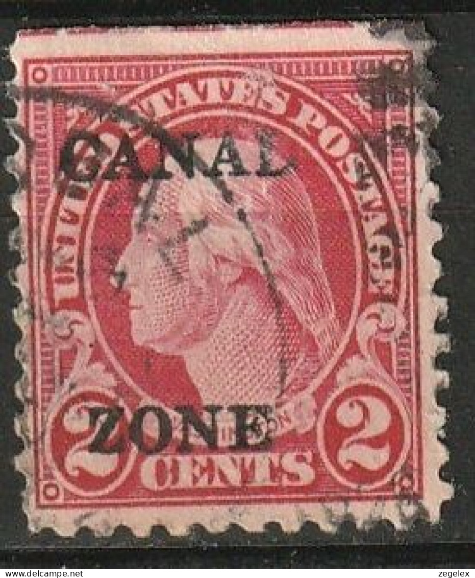 Canal Zone 1925-1928 2c Sharp "A", Perf. 11  Used Scott 84 - Zona Del Canale / Canal Zone