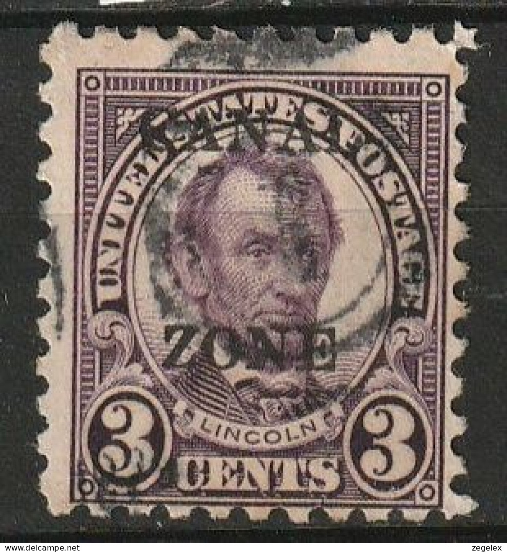 Canal Zone 1925-1928 3c Sharp "A", Perf. 11  Used Scott 85 - Canal Zone