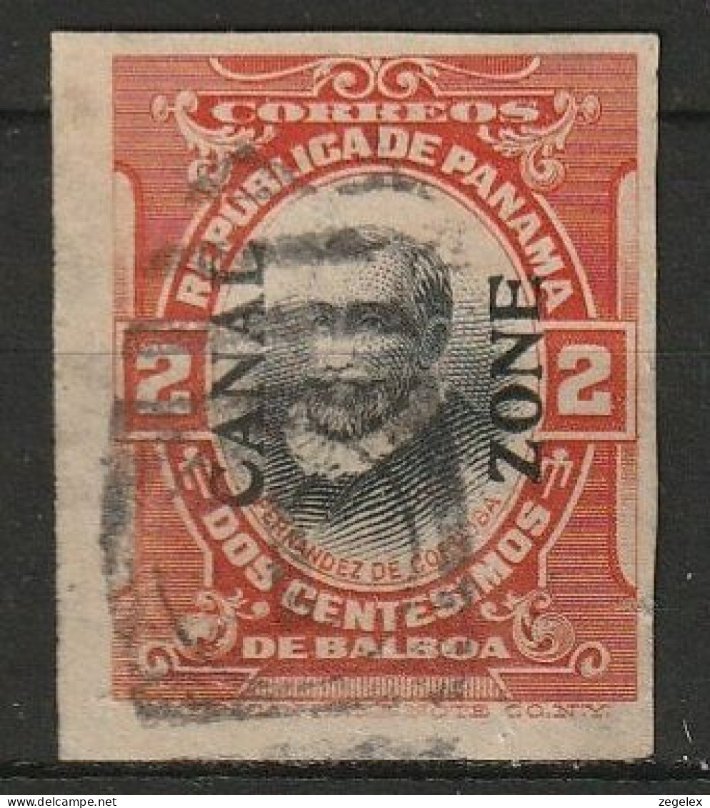 Canal Zone 1918-1920 2c. Type IV Used. No Dents!!  Scott 53 "C"thick At Bottom,E Centerbar Same Length As Top, Bottom - Zona Del Canale / Canal Zone