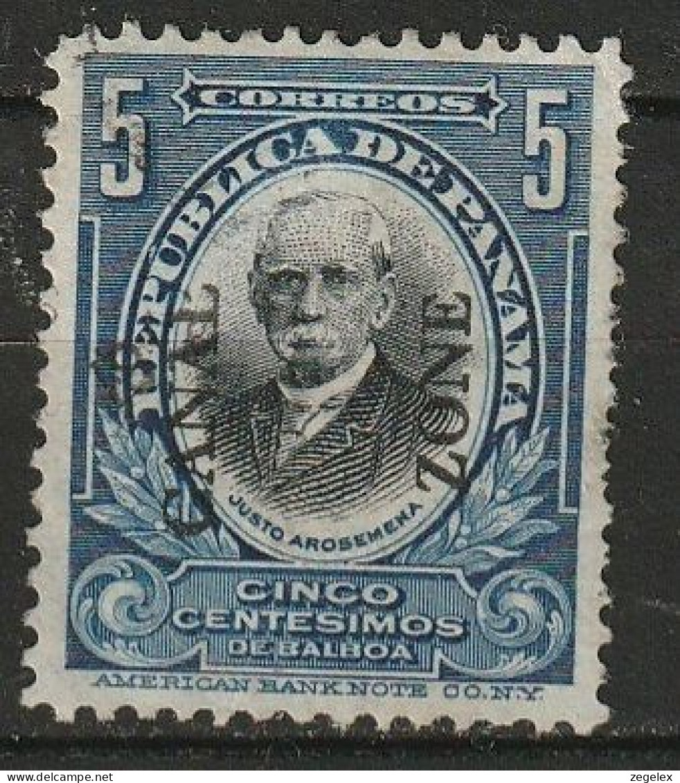 Canal Zone 1909-1910 5c Type I, Used Scott 33 - Zona Del Canal