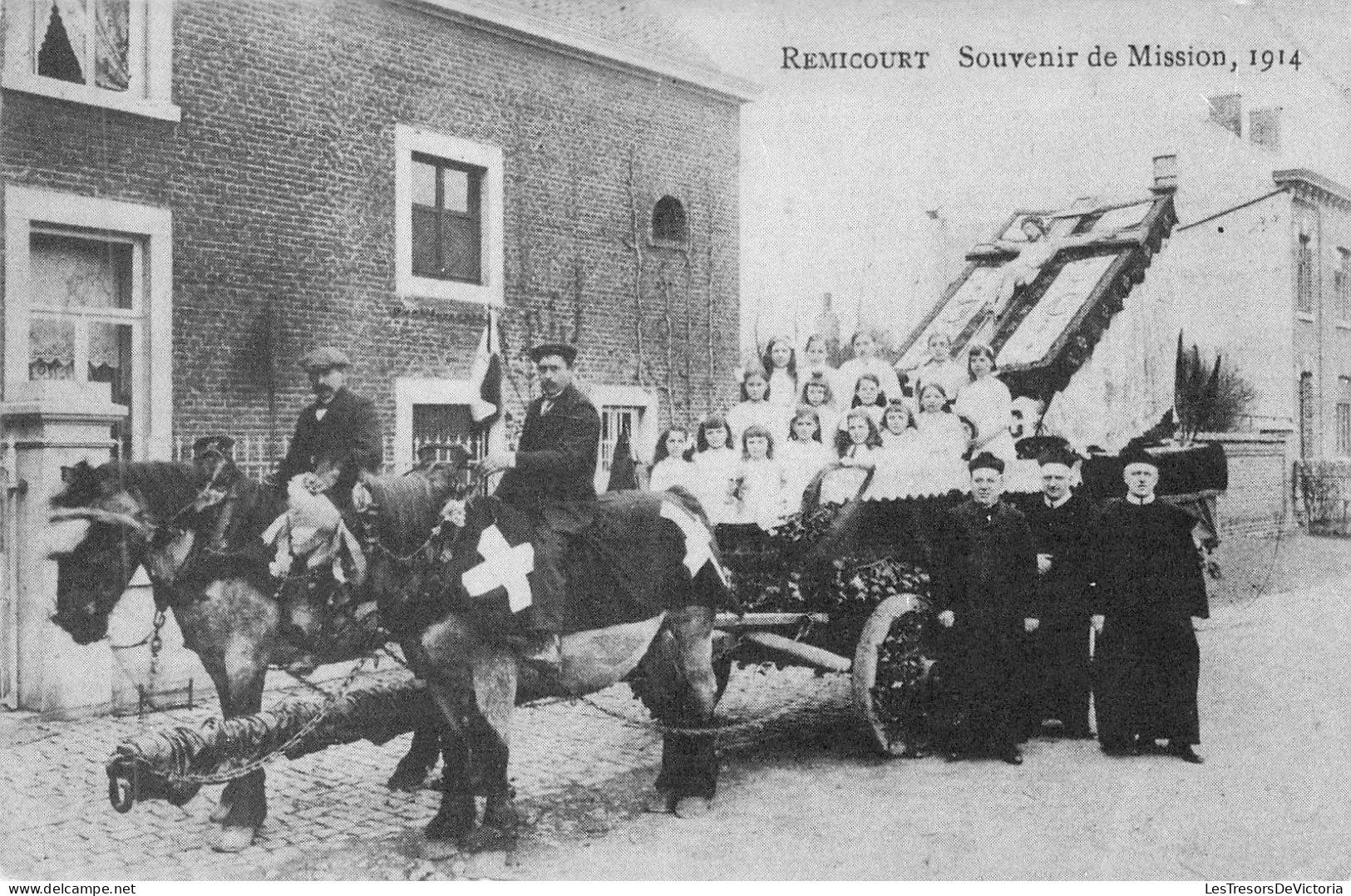 BELGIQUE - REMICOURT - Souvenir De Mission 1914 - Carte Postale Ancienne - Remicourt