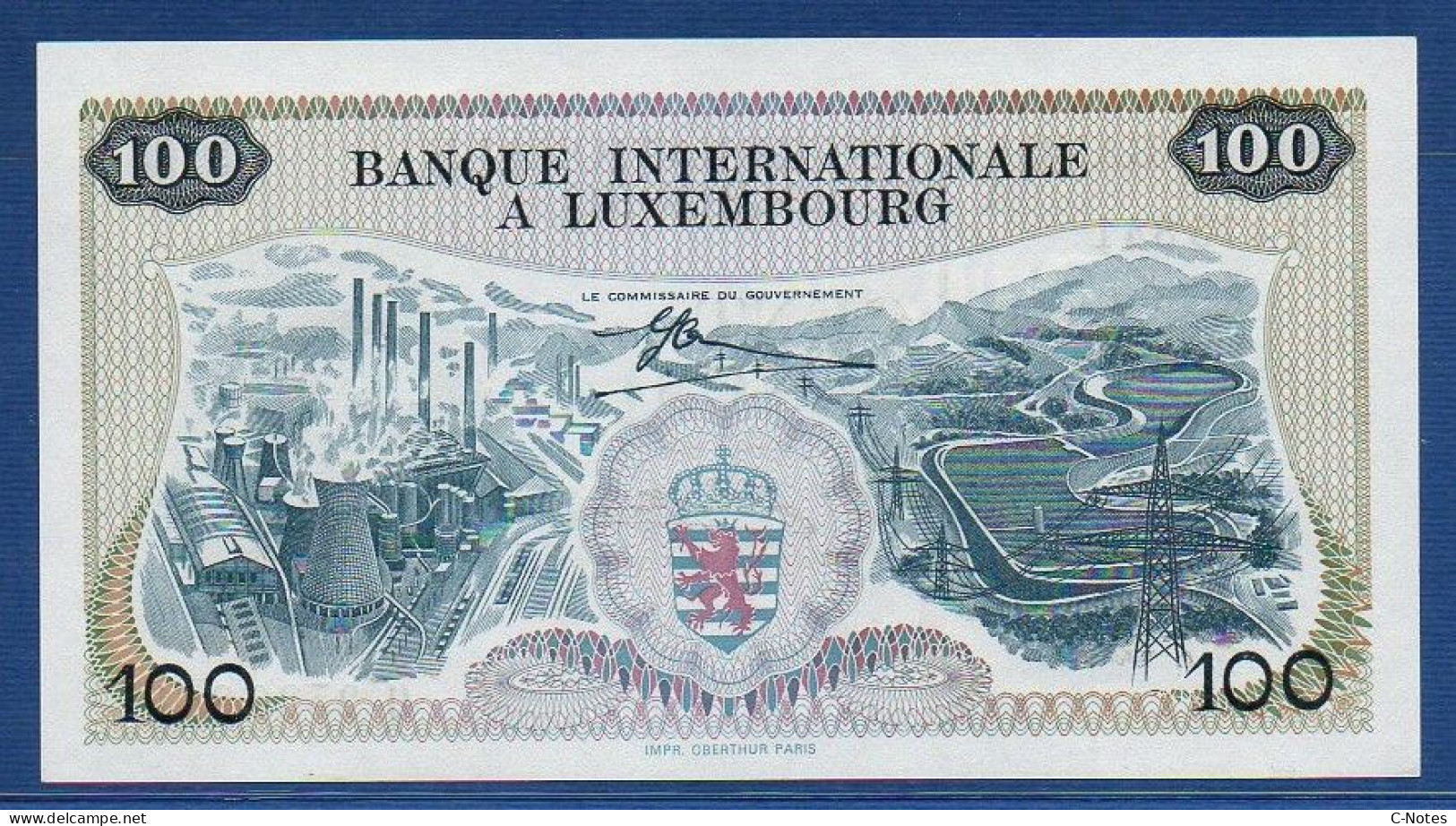 LUXEMBOURG - P.14 – 100 Francs 1968 UNC-, S/n U2520841 - Lussemburgo