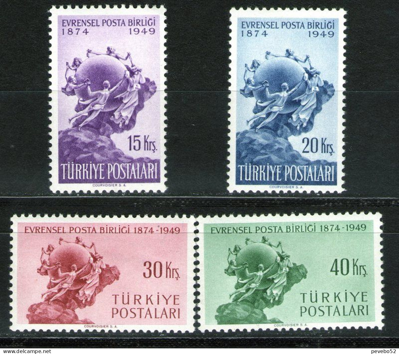 TURKEY - 1949 The 75th Anniversary Of Universal Postal Union MNH - Unused Stamps
