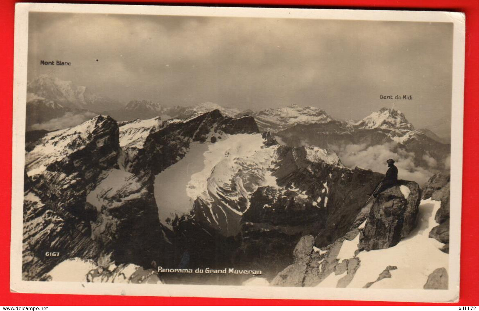 HA3-24  Panorama Du Grand Muveran Sur Leytron Chamoson . Dent Du Midi Circulé 1927 Perrochet-Matile 6167 - Chamoson