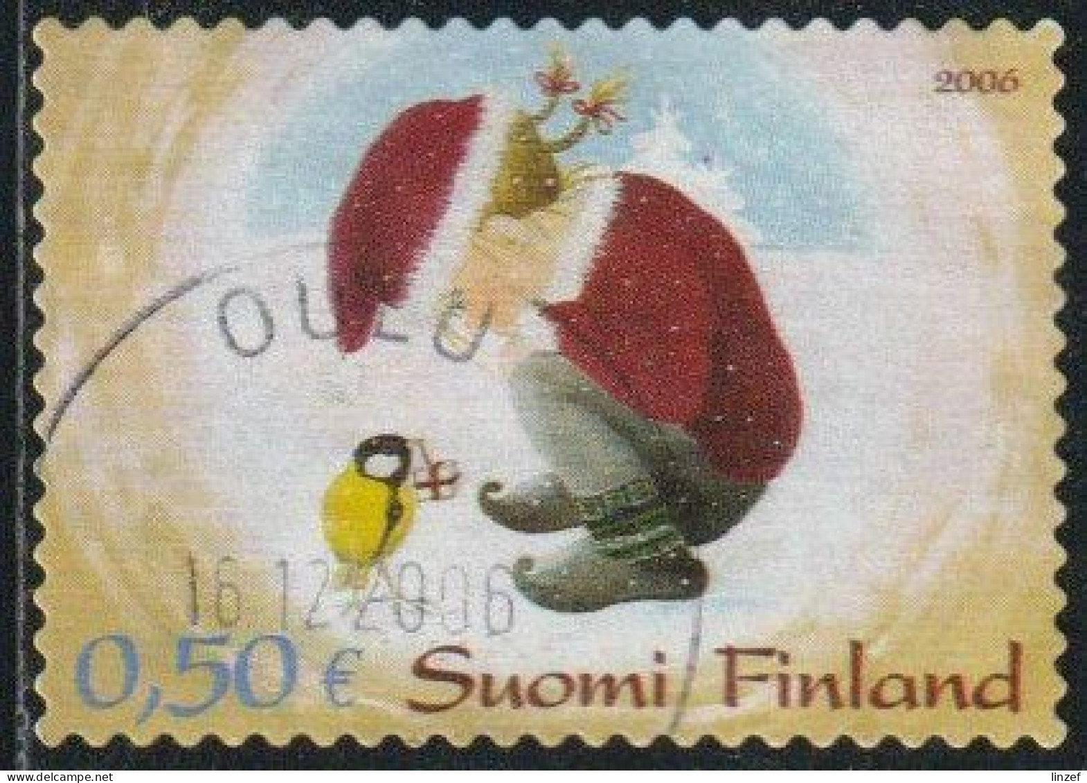 Finlande 2006 Yv. N°1788 - Noël - Mésange Apportant Un Cadeau à Une Petite Fille - Oblitéré - Gebraucht