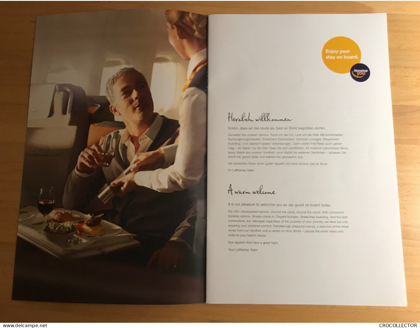 LUFTHANSA Business Class Menu LH 501 07/15-08/15 - Rio De Janeiro To Munich - Menú