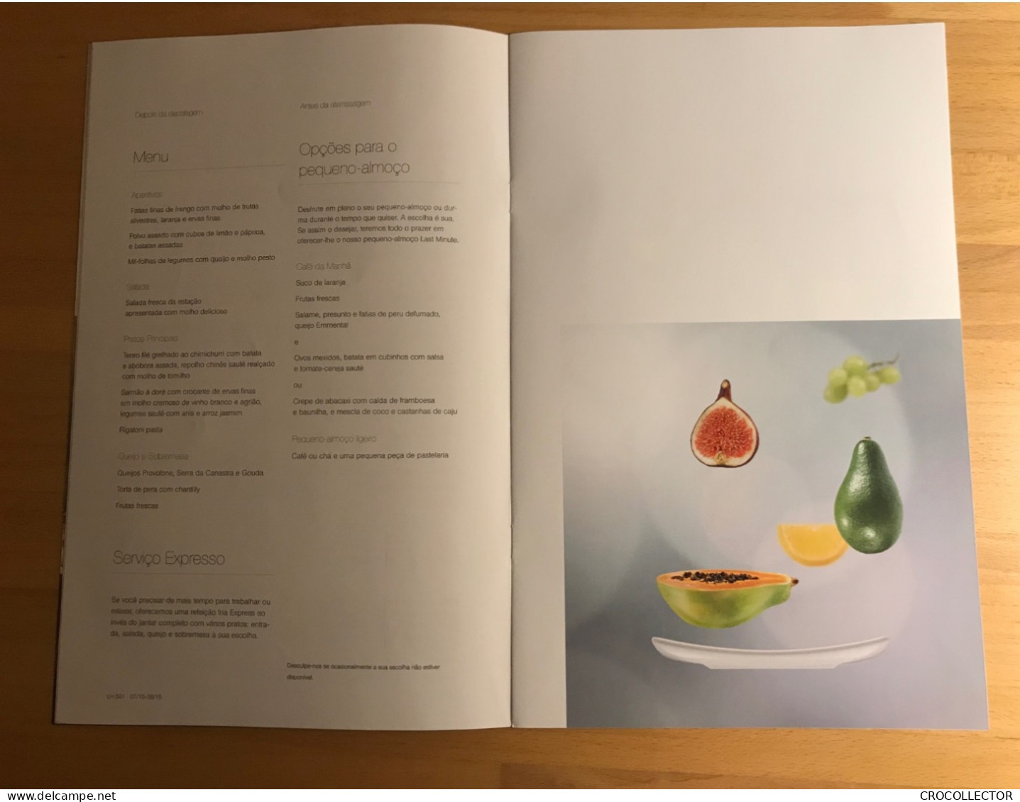 LUFTHANSA Business Class Menu LH 501 07/15-08/15 - Rio De Janeiro To Munich - Menükarten