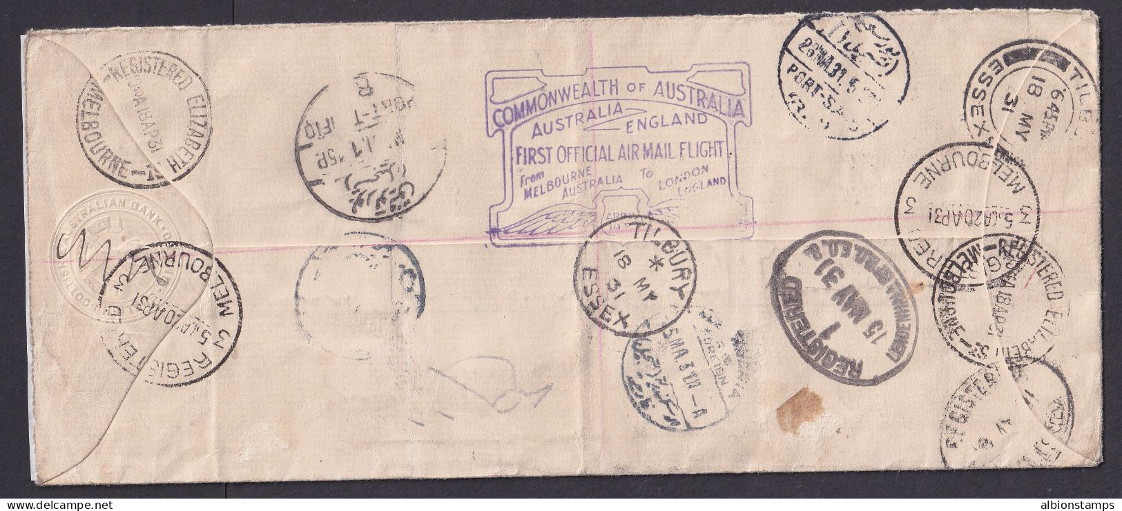 Australia, SG 122a, Used On FIRST OFFICIAL MAIL Cover "Aeroplane Dropping Bag" - Cartas & Documentos