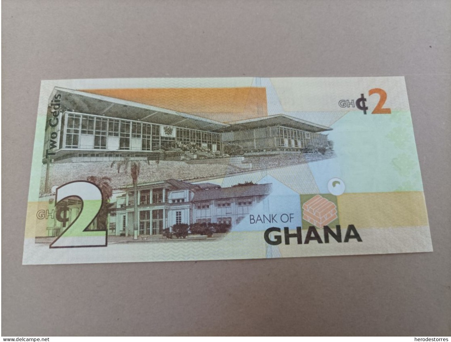 Billete De GHANA De 2 Cedis, Año 2015, UNC - Ghana