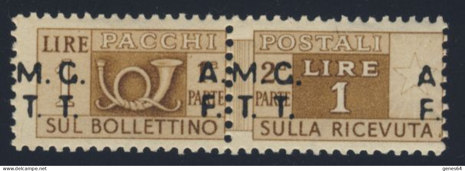 Varieta' Soprastampa Spostata A Cavallo A Sinistra Su P.Postali Lire 1 Nuovo MNH** (vedi Descrizione) 1 Immagine - Sonstige & Ohne Zuordnung