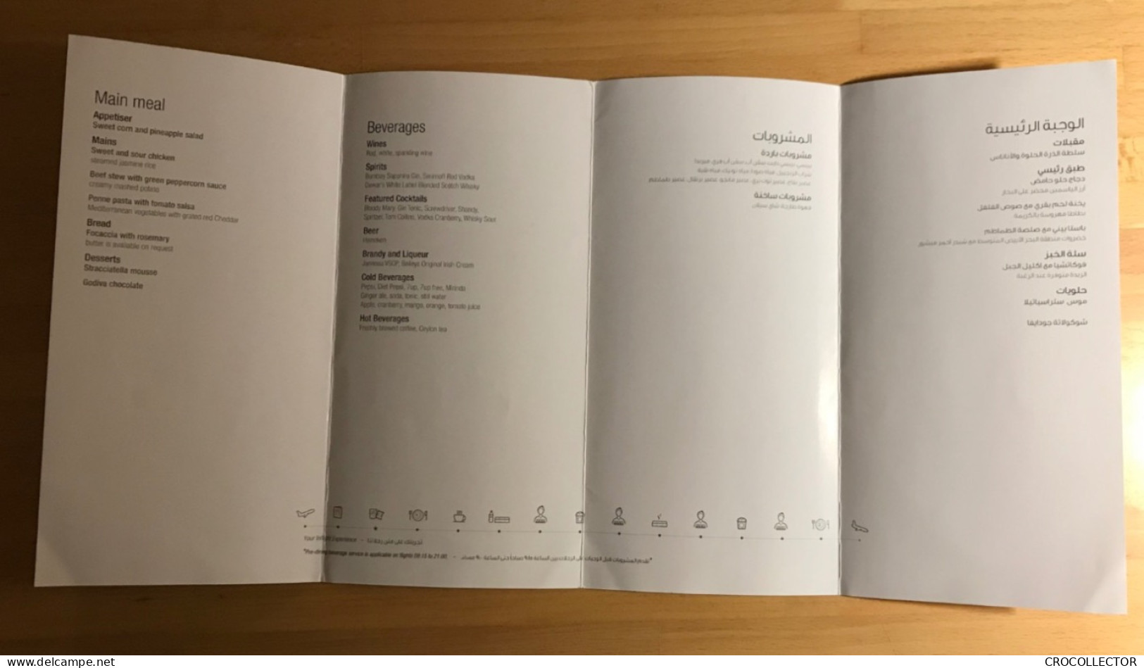 QATAR AIRWAYS QUISINE MENU DOH-AP/YC/HBQ3/CY4-V1 - Menu Kaarten