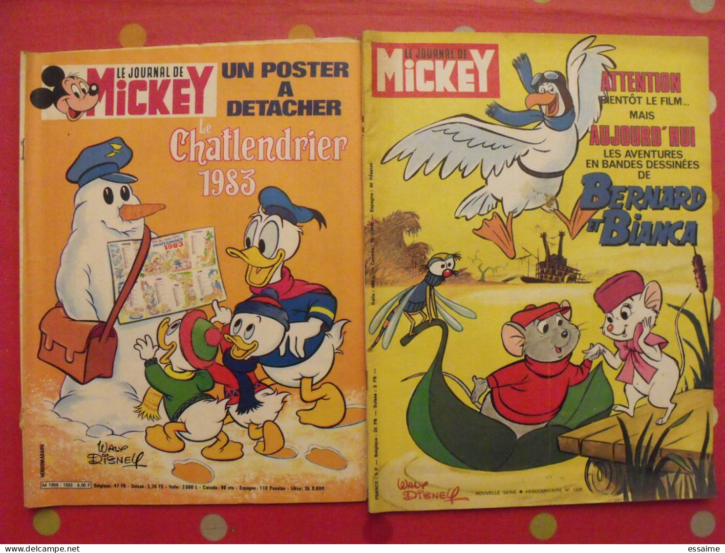 10 N° Du Journal De Mickey. 1963-1983. Walt Disney Picsou Donald. à Redécouvrir - Journal De Mickey