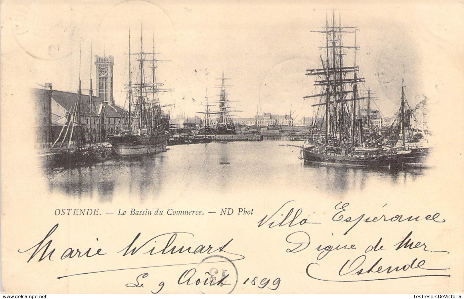 BELGIQUE - OSTENDE - Le Bassin Du Commerce - Carte Postale Ancienne - Oostende