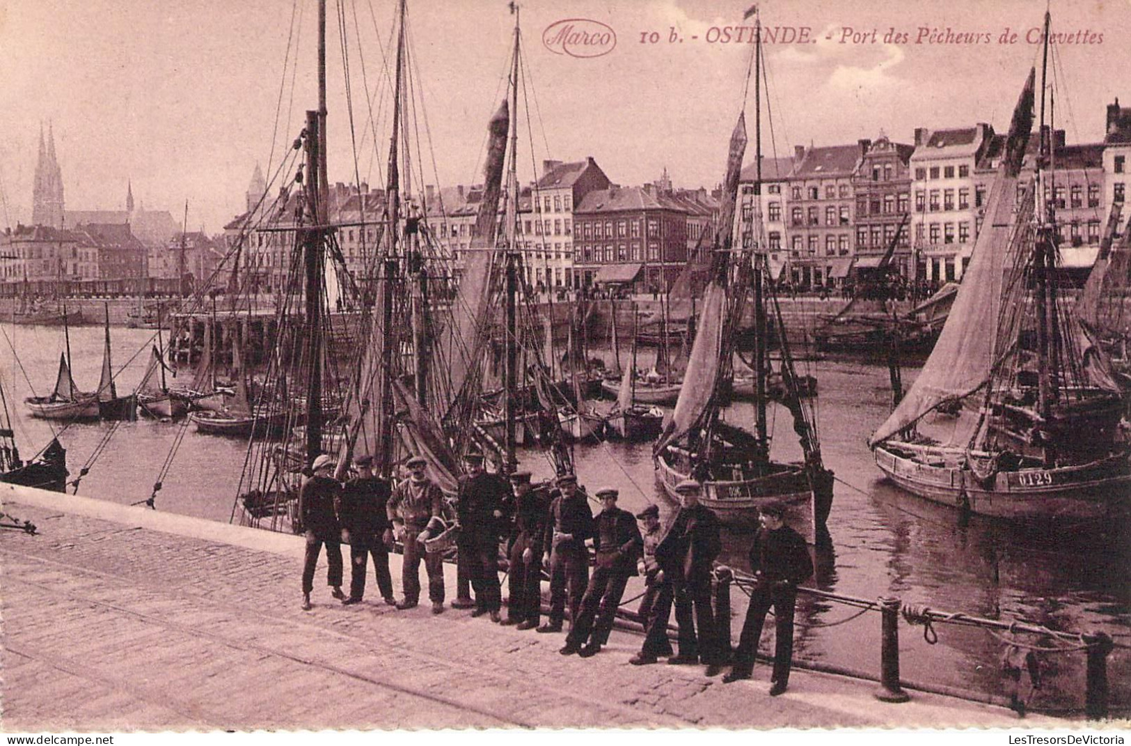 BELGIQUE - OSTENDE - Port De Pêcheurs De Crevettes - Carte Postale Ancienne - Oostende