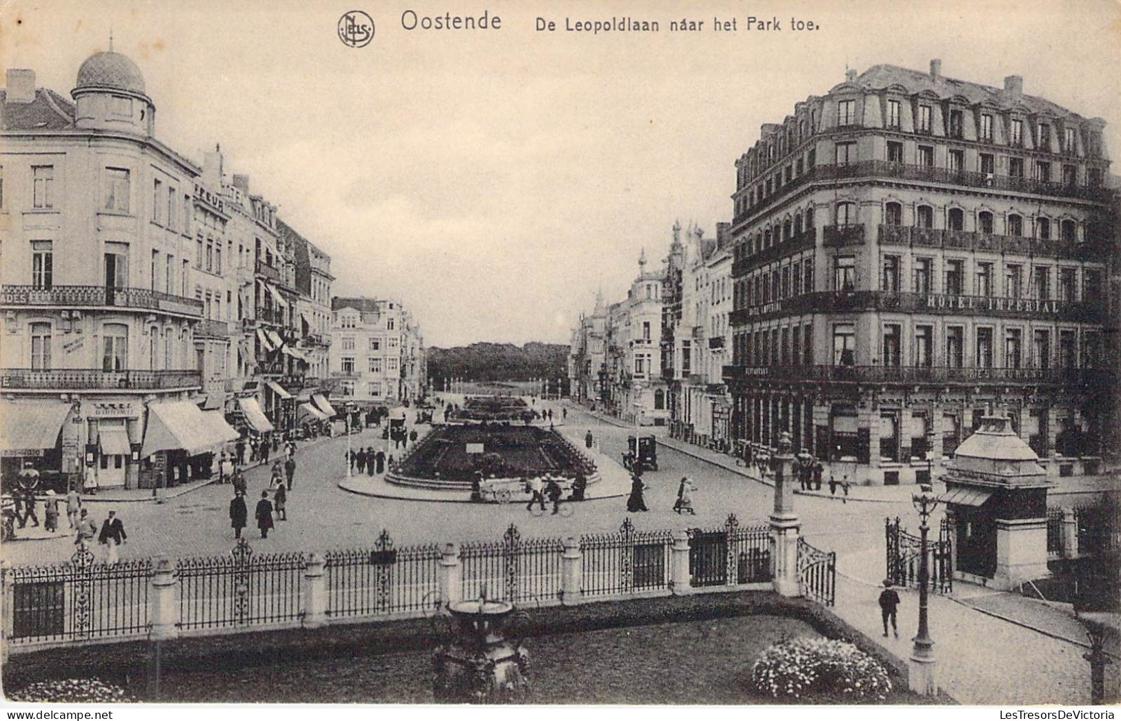 BELGIQUE - OSTENDE - De Leopoldiaan Naar Het Park Toe - Carte Postale Ancienne - Oostende