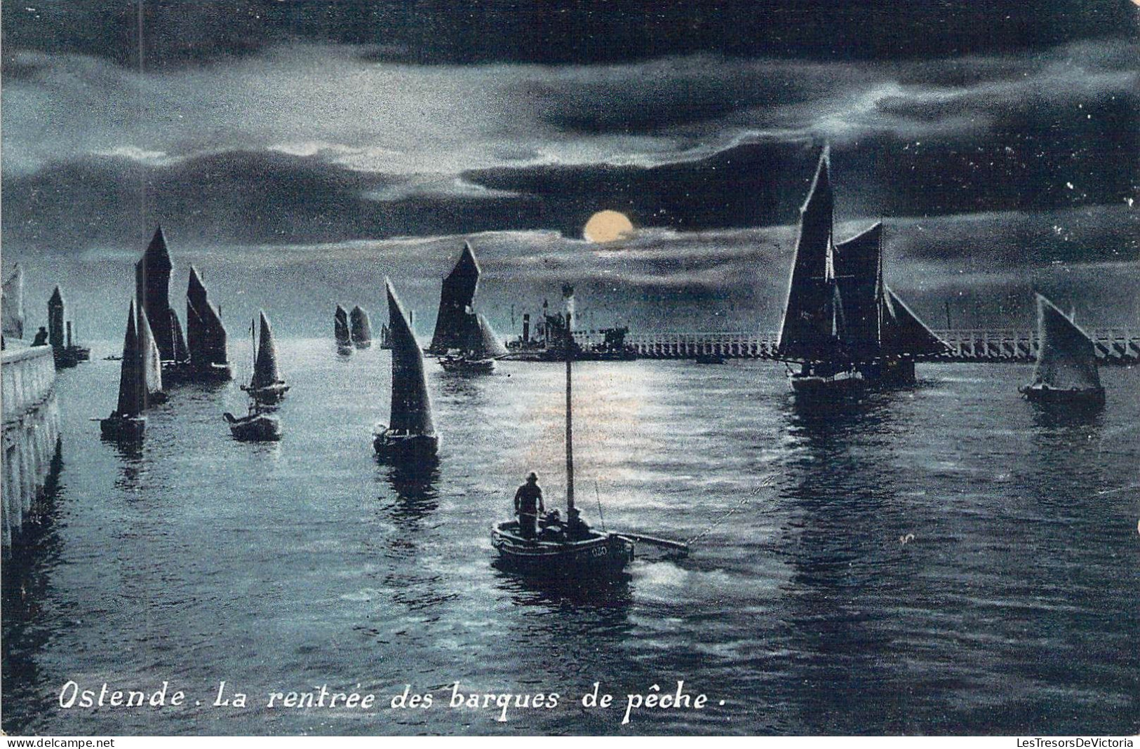 BELGIQUE - OSTENDE - La Rentrée Des Barques De Pêche - Carte Postale Ancienne - Oostende