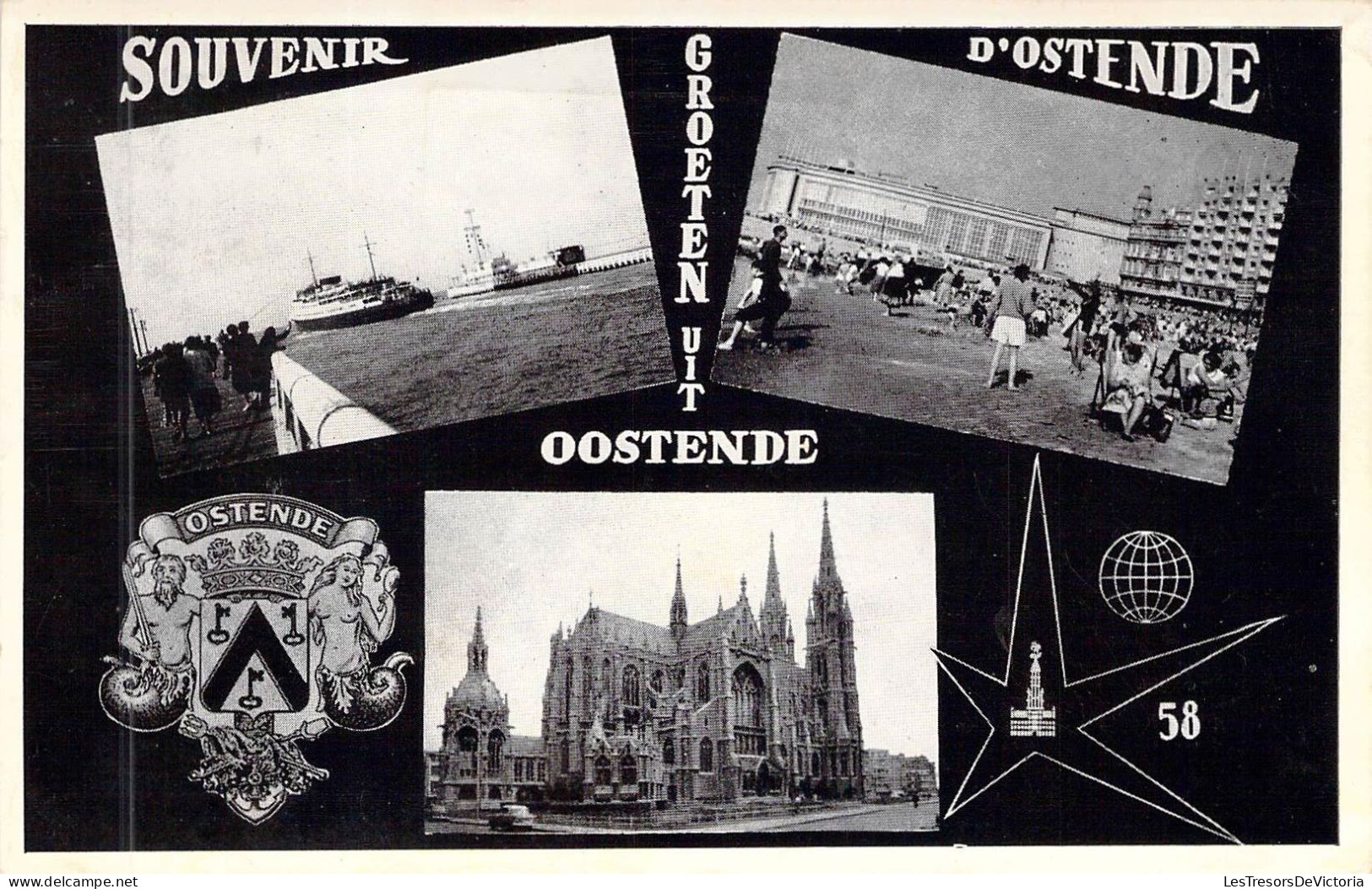 BELGIQUE - OSTENDE - Souvenir D'Ostende - Multi Vues De La Ville - Carte Postale Ancienne - Oostende