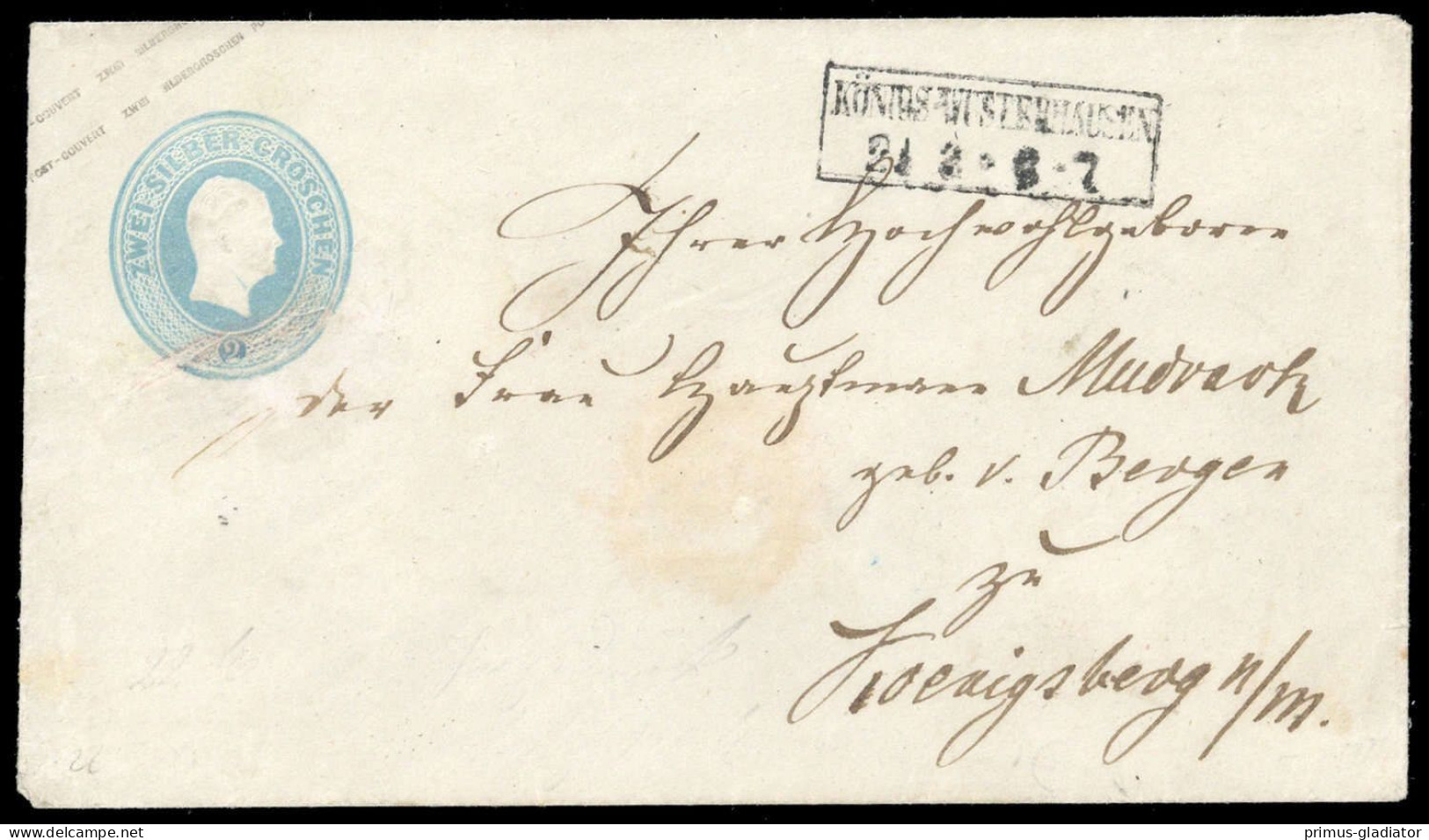 1853, Altdeutschland Preussen, U 9 A, Brief - Postal  Stationery