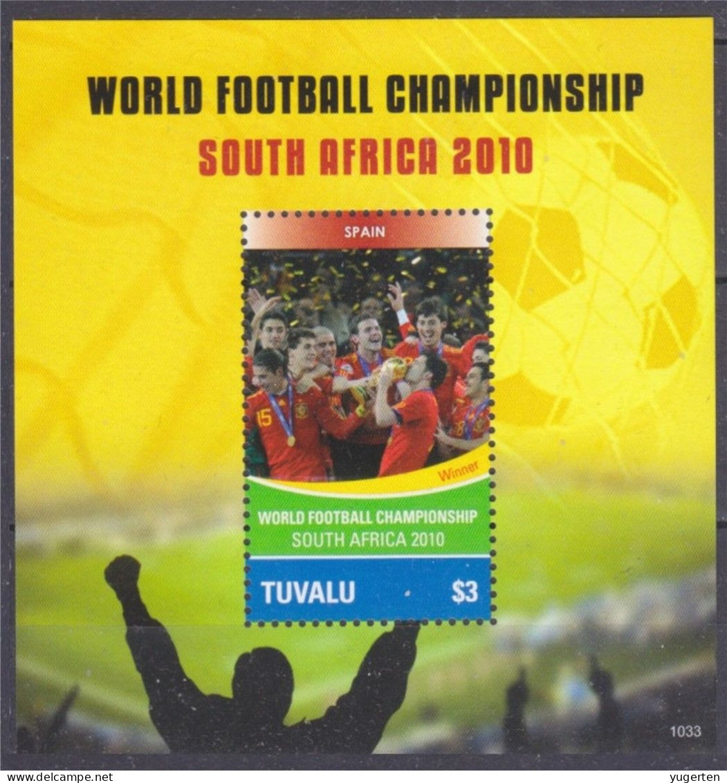 TUVALU 2010 - 1 Sheet - MNH - FIFA World Cup South Africa - Spain Winner - Football - España Es El Ganador - Soccer - 2010 – Sud Africa