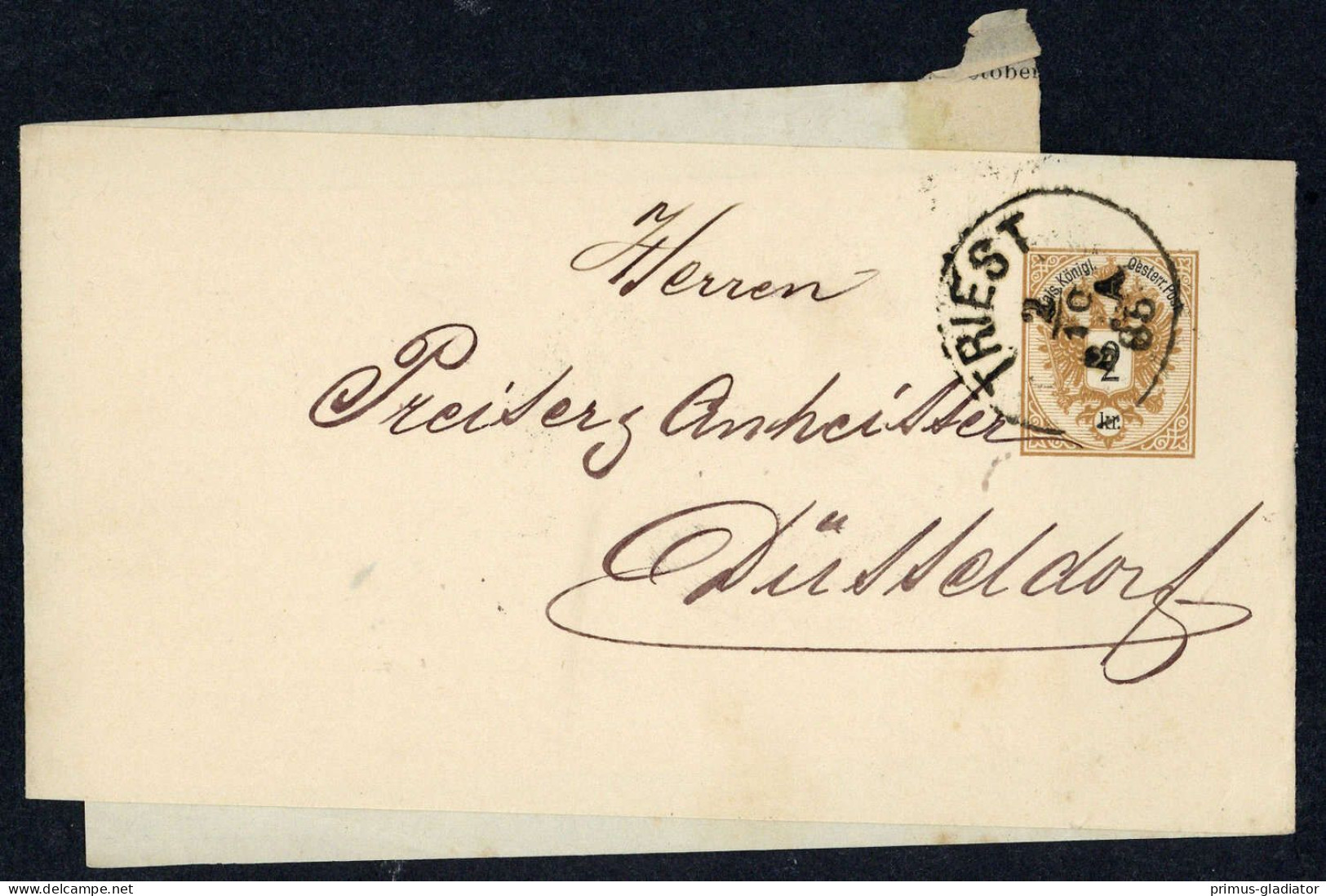 1885, Österreich, S 3, Brief - Mechanische Afstempelingen