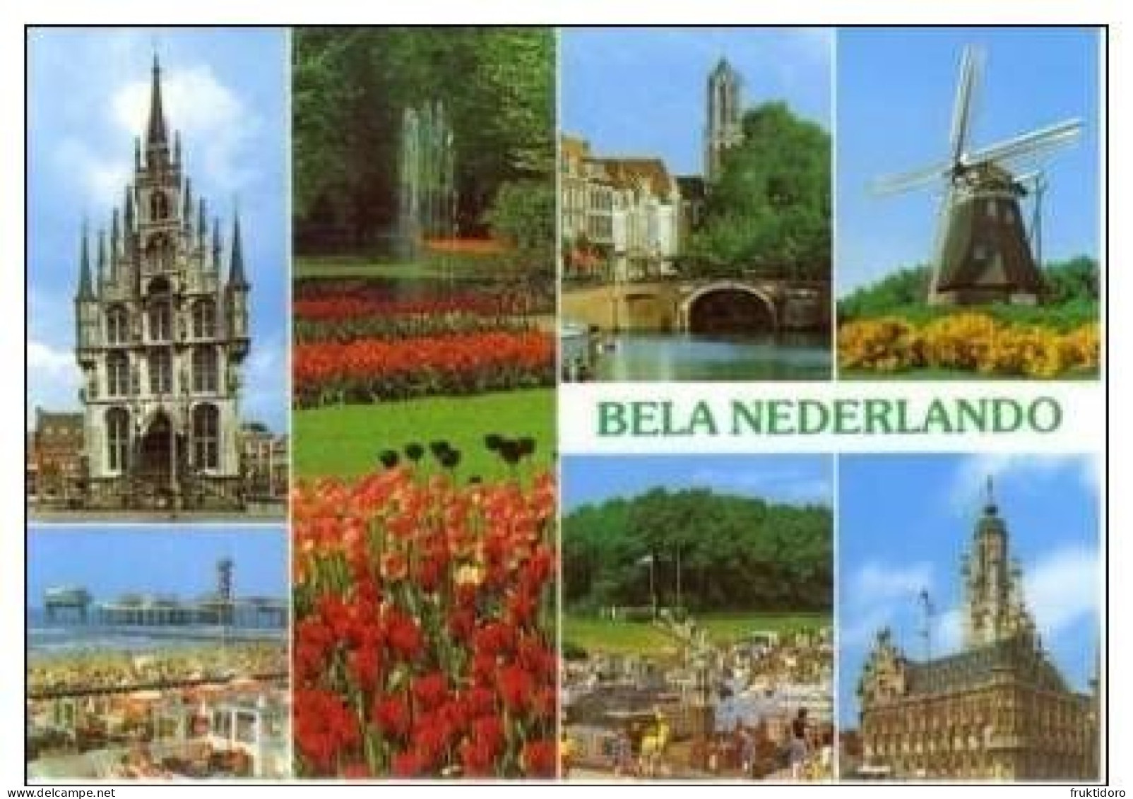 AKEO 23 Esperanto Cards the Netherlands - Tulips - Cheese - Windmill - Canals - Harbour - Text in Esperanto