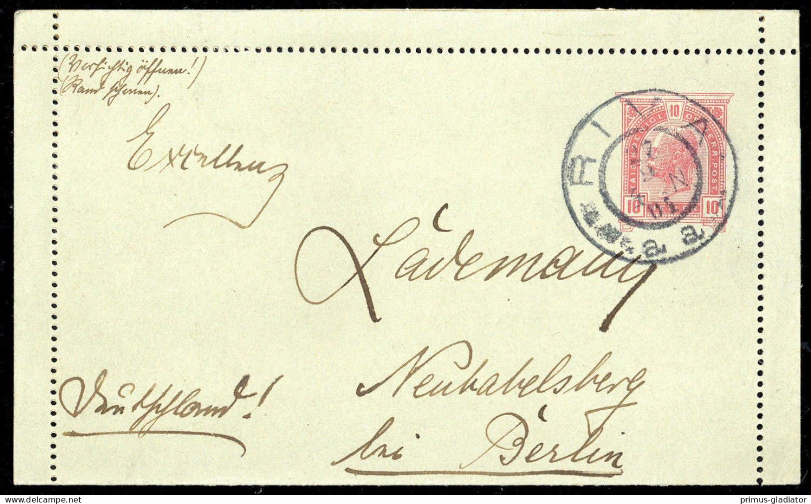 1904, Österreich, PP, Brief - Mechanische Stempel