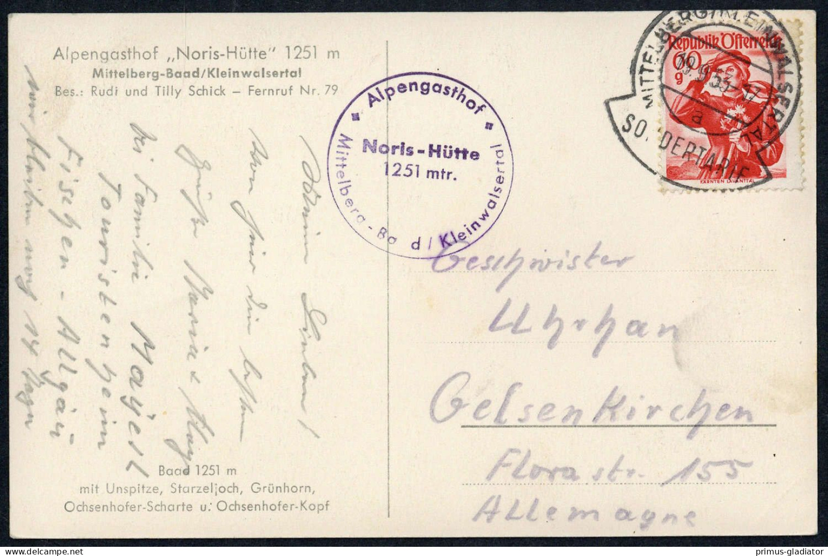 1953, Österreich, Brief - Mechanische Stempel