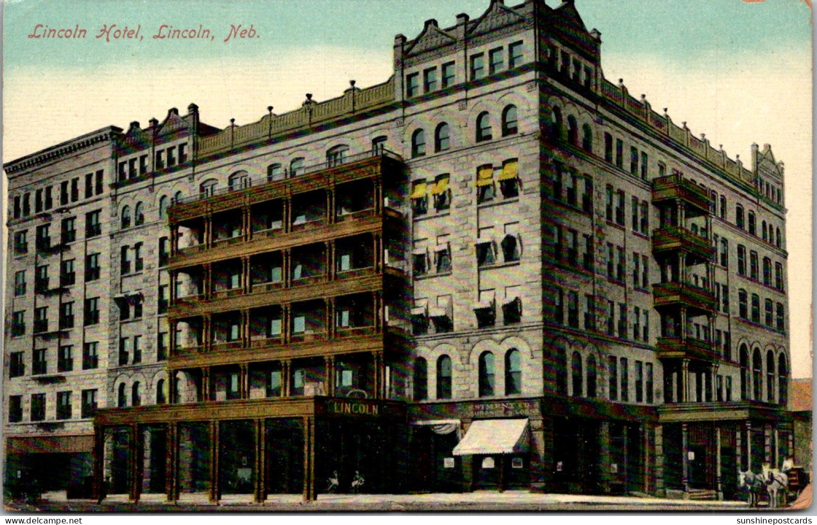 Nebraska Lincoln The Lincoln Hotel 1910 - Lincoln