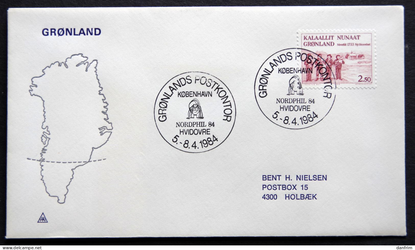 Greenland 1984 SPECIAL POSTMARKS.NORDPHIL  HVIDOVRE 5-8-4   ( Lot 922) - Lettres & Documents