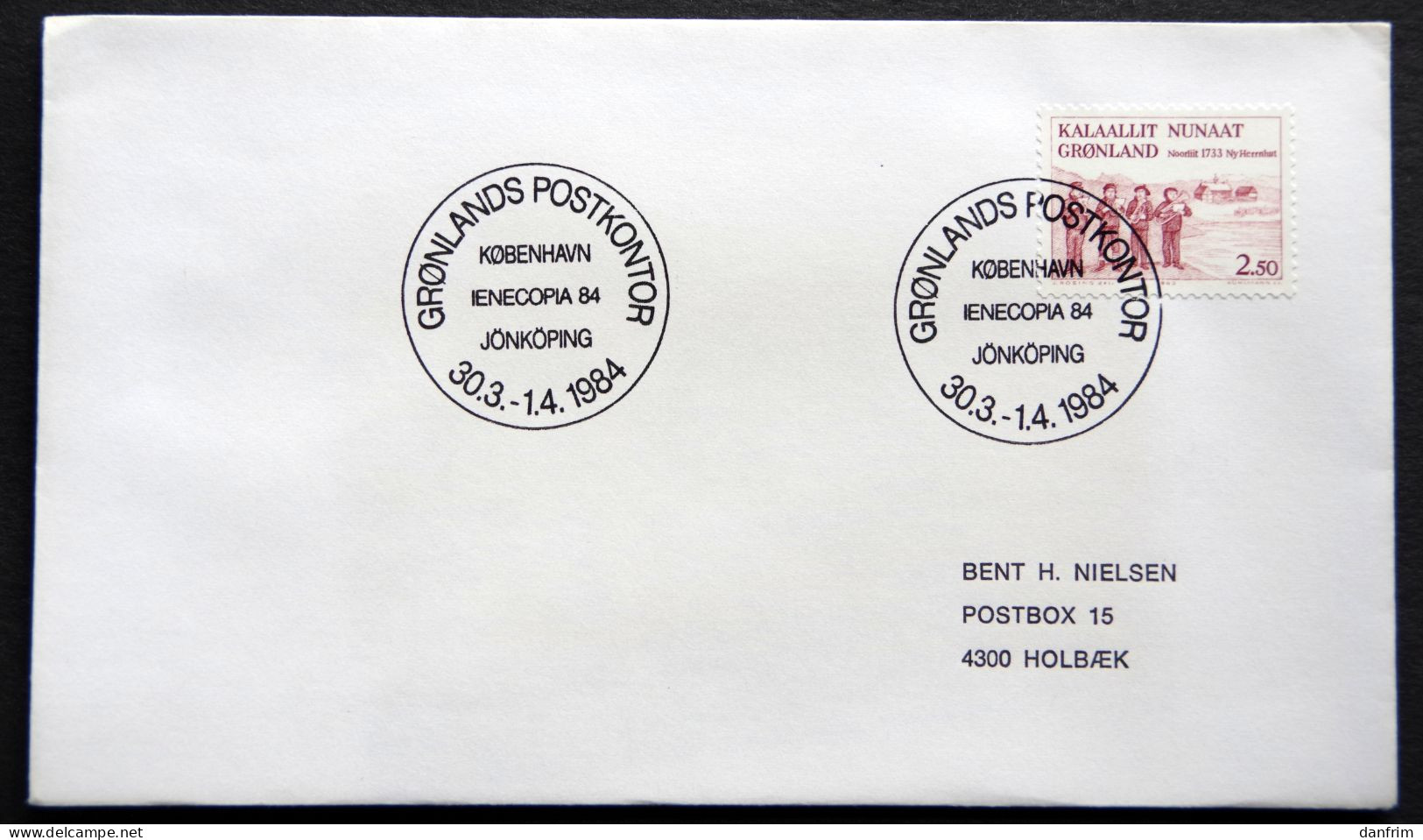 Greenland 1984 SPECIAL POSTMARKS.IENECOPIA 30-3-1-1 1984 JØNKØPING   ( Lot 926) - Briefe U. Dokumente