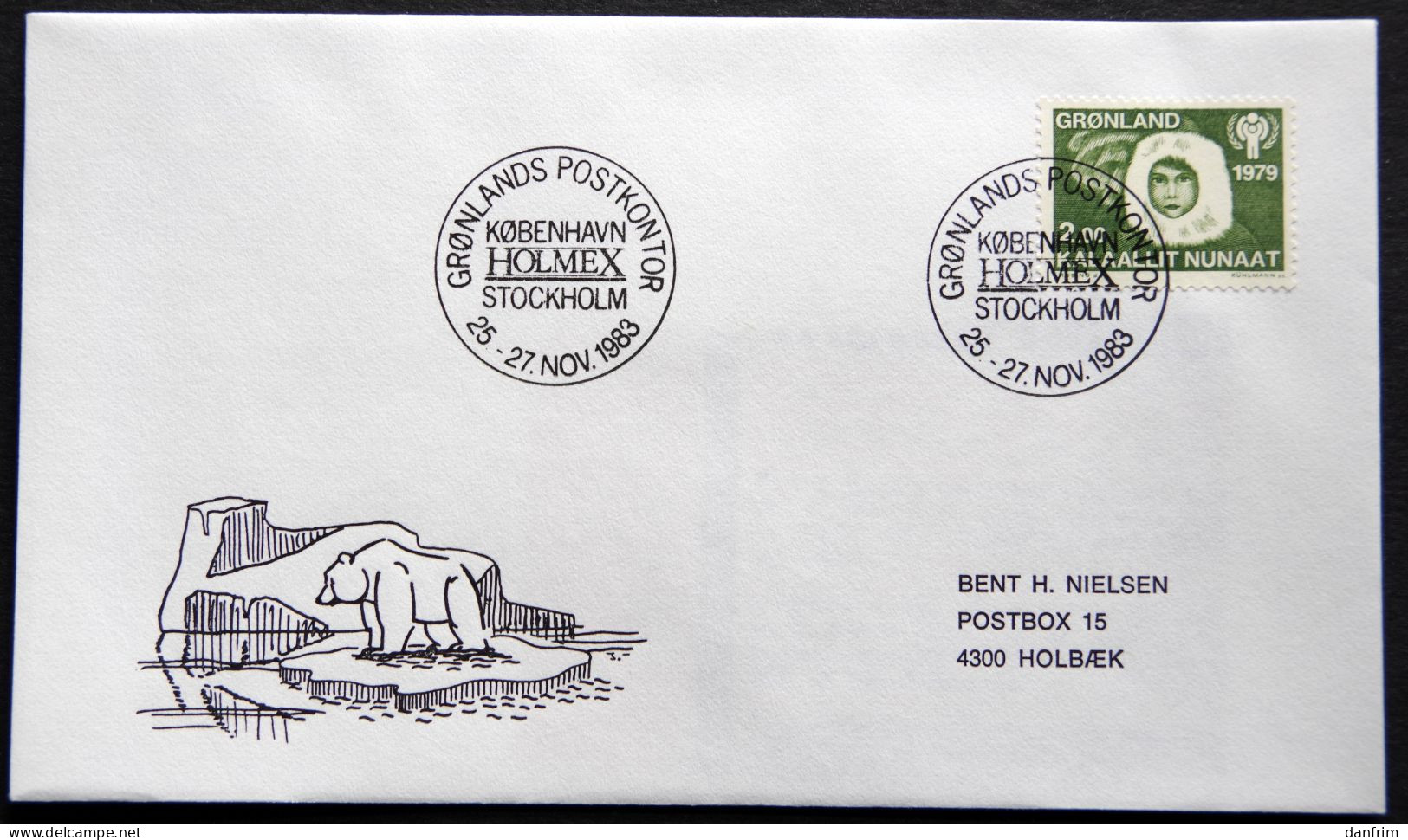 Greenland 1983 SPECIAL POSTMARKS.HOLMEX STOCKHOLM 25-27-11 1983   ( Lot 926) - Brieven En Documenten