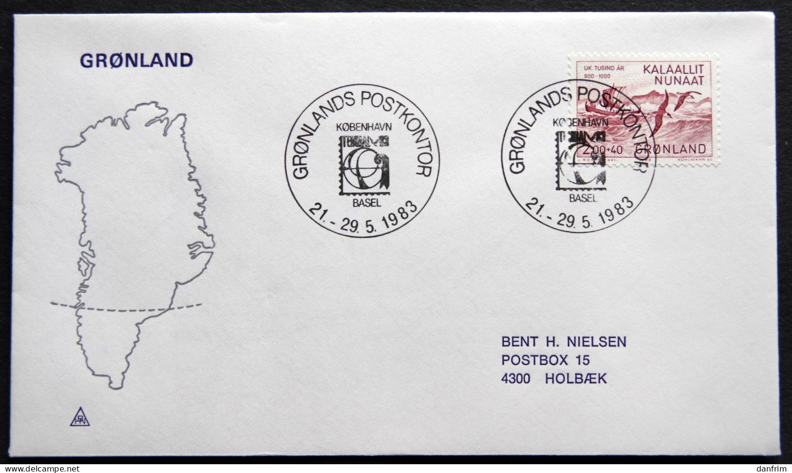 Greenland 1983 SPECIAL POSTMARKS. TEMBAL  BASEL 21-29.5.-1983   ( Lot 929) - Brieven En Documenten