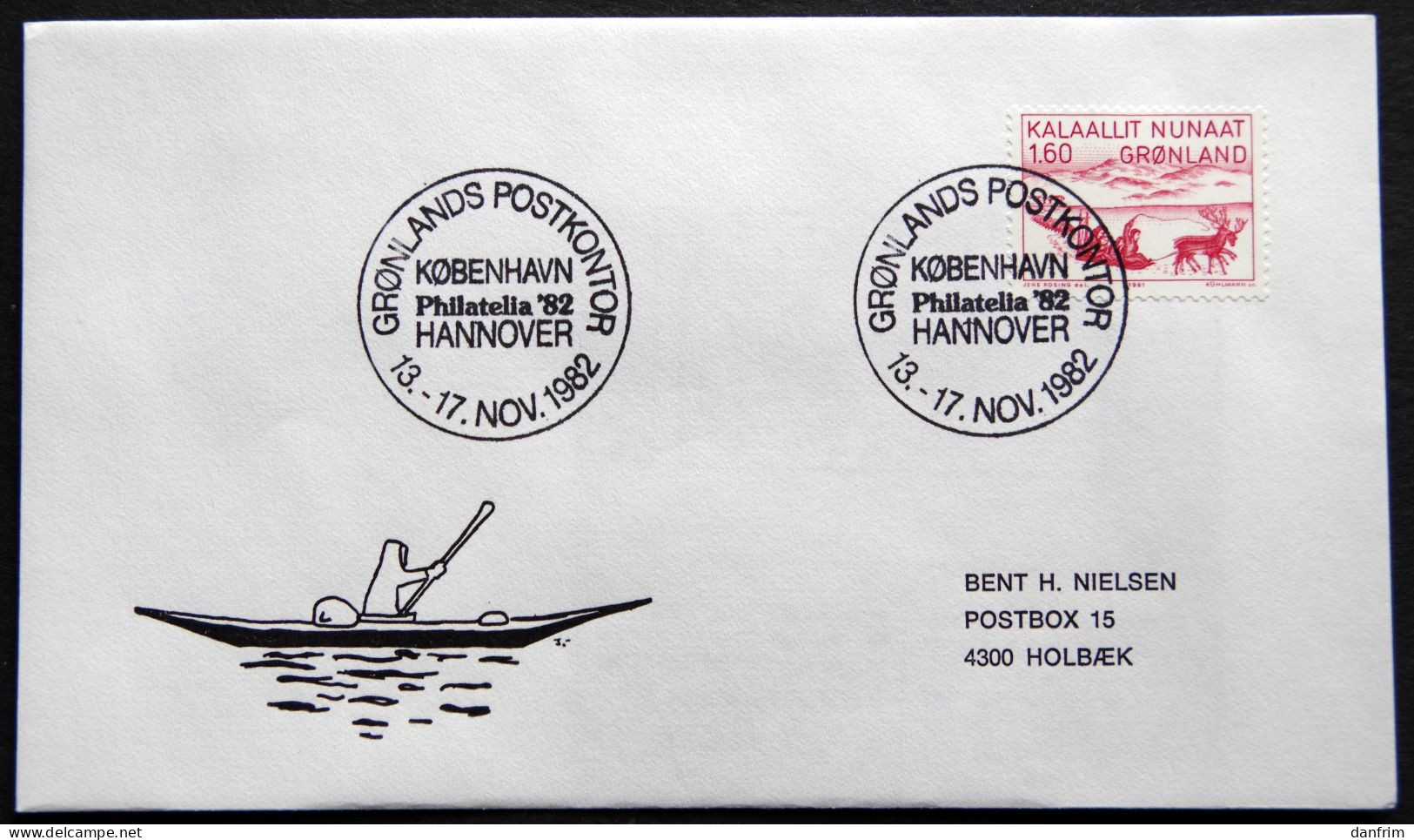 Greenland 1982 SPECIAL POSTMARKS. PHILIATELIA '82  HANNOVER 13-17-11 ( Lot 928) - Lettres & Documents