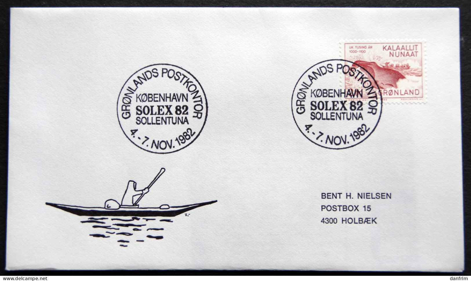 Greenland 1982 SPECIAL POSTMARKS. SOLEX 82   SOLLENTUNA 4-7-11 ( Lot 926) - Storia Postale