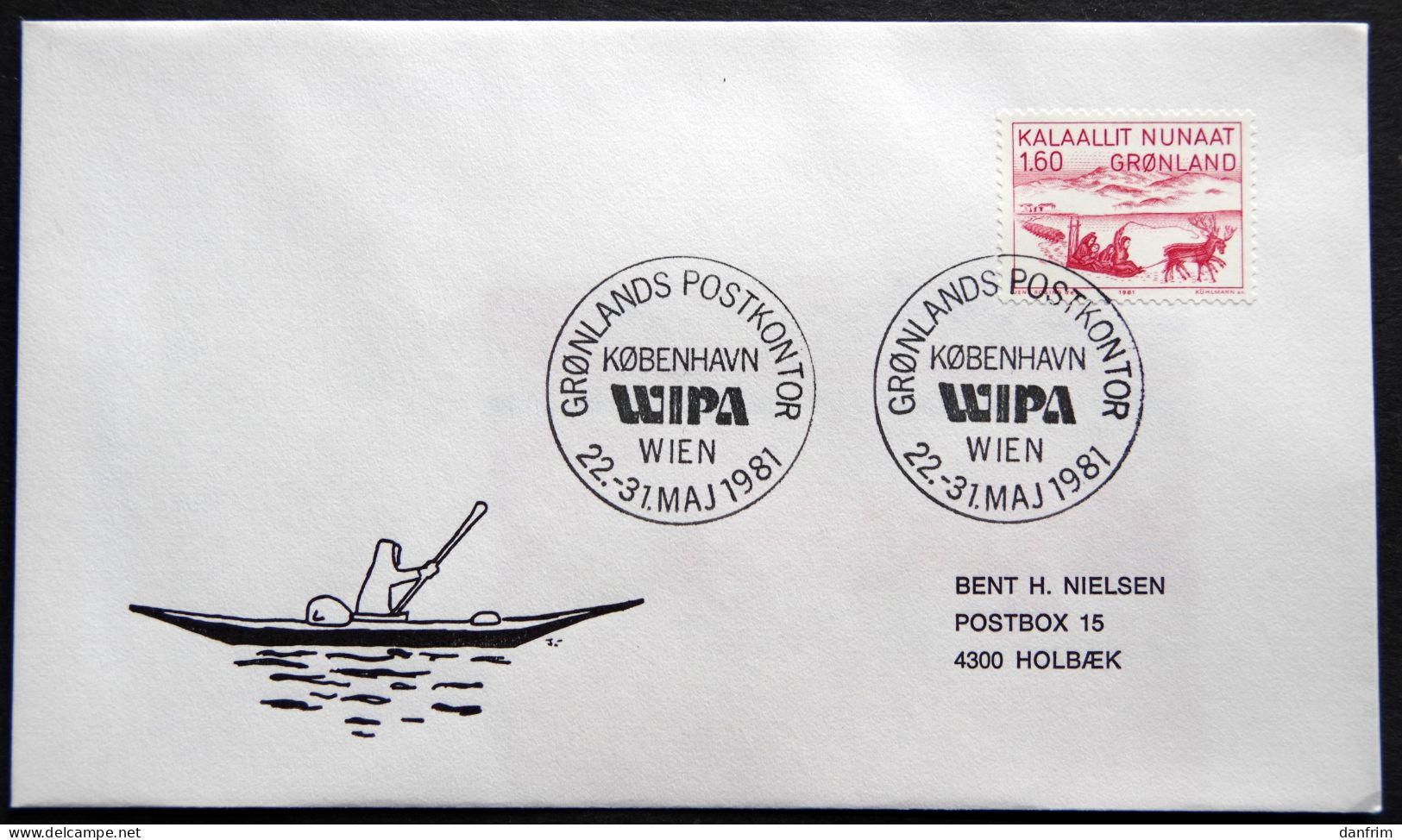 Greenland 1981 SPECIAL POSTMARKS. WIPA  WIEN 22-31-5-1981 ( Lot 929) - Lettres & Documents