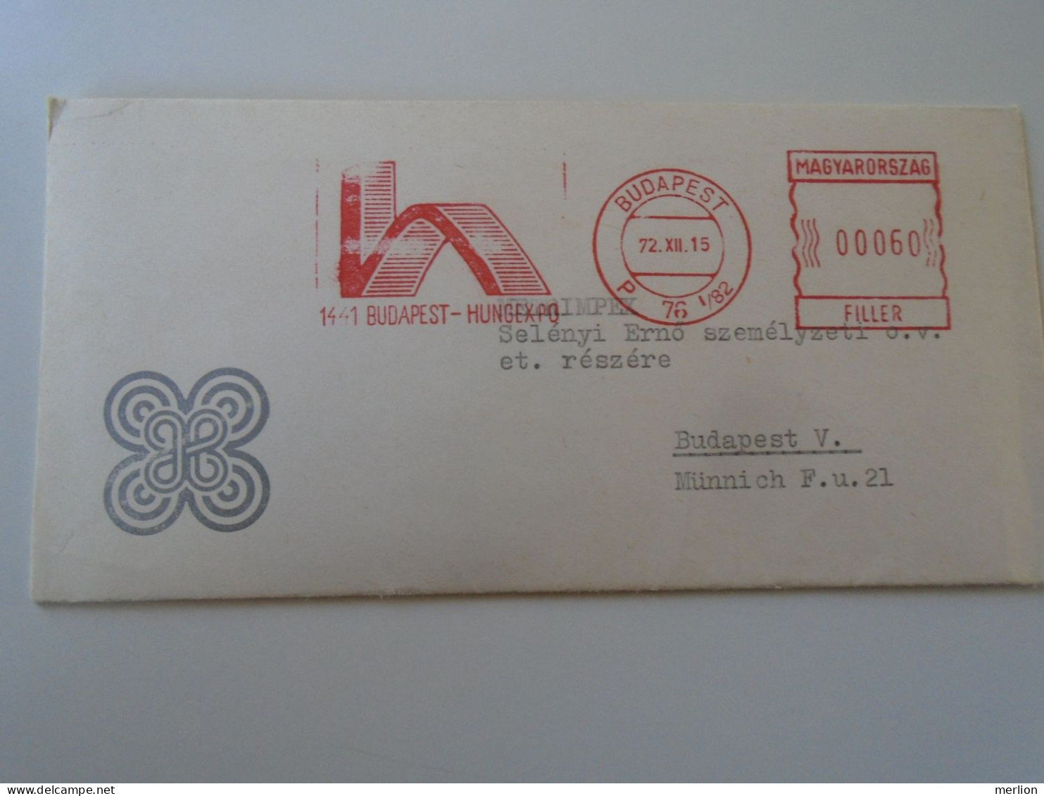 D195072  Hungary  ATM / EMA - Freistempel - Red Meter   Budapest- Hungexpo  1972  Budapest (content) - Timbres De Distributeurs [ATM]