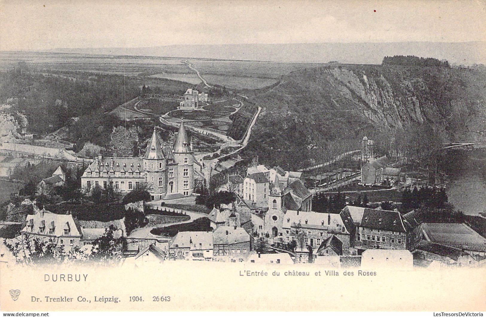 BELGIQUE - DURBUY - L'entrée Du Château Et Villa Des Roses - Carte Postale Ancienne - Durbuy